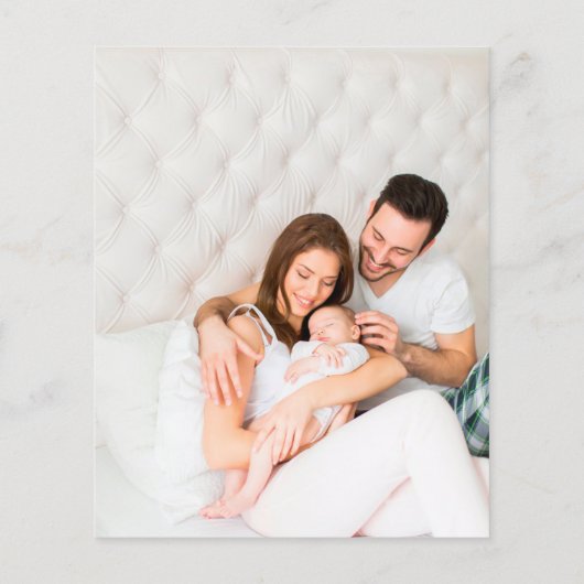 予算2モダンフォトオーバーレイ誕生のお知らせ (裏面)