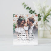 予算2モダン写真エレガント結婚式招待状 (スタンド正面)