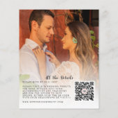 予算2モダン写真スタイリッシュ結婚式招待状 (裏面)