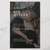 予算2モダン写真QRコード結婚式招待状 (正面)