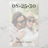 予算2写真のモダン結婚式の日カジュアル付を保存 チラシ (正面)