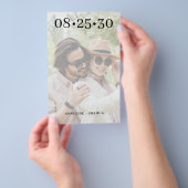 予算2写真のモダン結婚式の日カジュアル付を保存 チラシ (ハンドル)