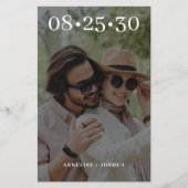 予算2写真のモダン結婚式の日カジュアル付を保存 チラシ (正面)