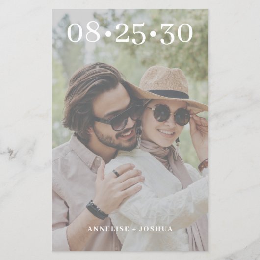 予算2写真のモダン結婚式の日カジュアル付を保存 チラシ (正面)