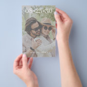 予算2写真のモダン結婚式の日カジュアル付を保存 チラシ (ハンドル)