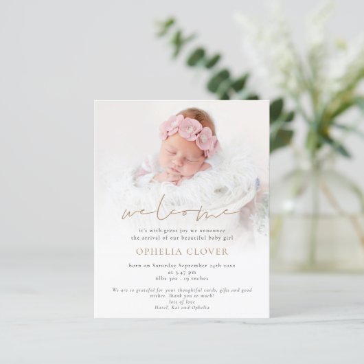 予算2写真オーバーレイ金ゴールドようこそ誕生 (スタンド正面)