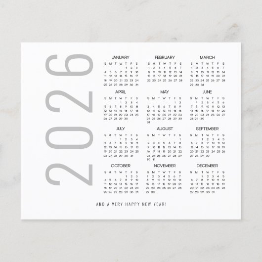 予算2写真2026年カレンダメリークリスマス (裏面)