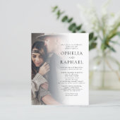 予算2写真QRコードボヘミアンウェディング招待 (スタンド正面)