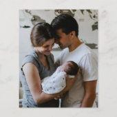 予算2枚の写真こんにちは縦型出産のお知らせ (裏面)