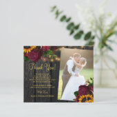 予算2枚ひまわりバラ結婚の感謝していあなた (スタンド正面)