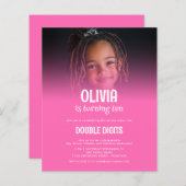 予算2桁フォトホットピンク10パーティー (正面/裏面)