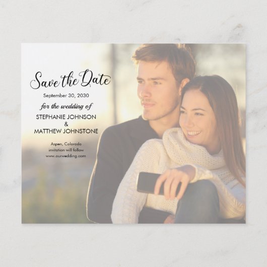 予算2素朴写真シンプルのかわいらし保存日 (裏面)