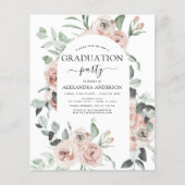 予算2022ほこりっぽいピンクの卒業フローラ チラシ (正面)