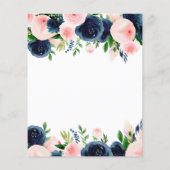 予算2022卒業ネイビーブルー赤面ピンクフローラ チラシ (裏面)