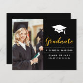 予算2022黒金ゴールド写真卒業 (正面/裏面)