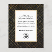 予算2023カレンダビジネス金ゴールドブラックカード (裏面)