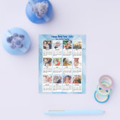 予算2023カレンダファミリモダンフォトブルーカード チラシ (シングル)