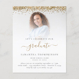 予算2023グラッドフォト金ゴールドグリッター招待状