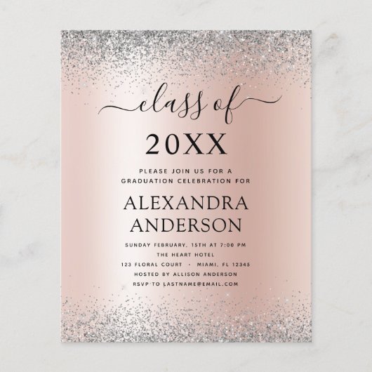 予算2023卒業バラ金ゴールドピンクシルバー チラシ (正面)