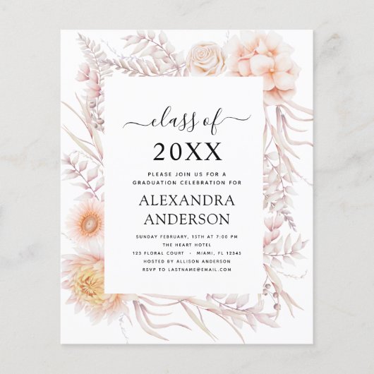 予算2023卒業ボホシック埃っぽいピンク砂漠 チラシ (正面)