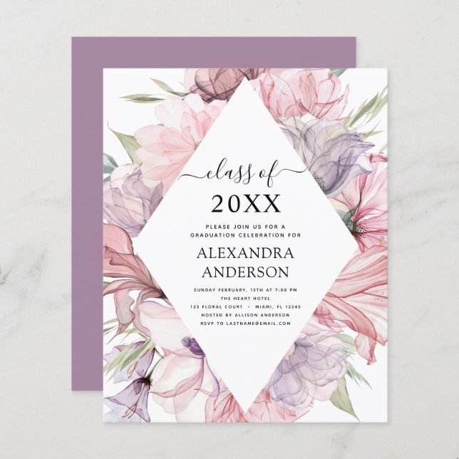 予算2023卒業ボホダスティピンクパープル (正面/裏面)