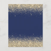 予算2023卒業金ゴールドネイビーブルー招待状 チラシ (裏面)