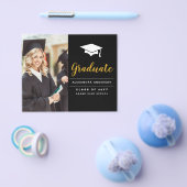 予算2023黒金ゴールド写真卒業 チラシ (シングル)