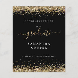 予算2024卒業金ゴールドグリッターブラックアナウンス