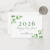 予算2025ハッピーニューイヤーのビジネスホリデー ノートカード (正面/裏面インサイチュ)