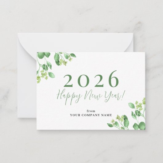 予算2025ハッピーニューイヤーのビジネスホリデー ノートカード (正面)