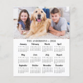 予算2026カスタム写真12か月カレンダーカード (正面)