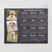 予算2026写真素朴ペット犬カレンダーカード (正面)