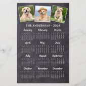 予算2026 Chalkboard写真素朴カレンダーカード (正面)