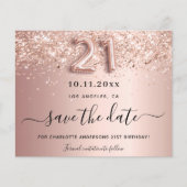 予算21st誕生日バラ金ゴールド赤面保存日付 (正面)