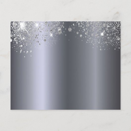 予算21th誕生日シルバーグリッター日付を保存 (裏面)