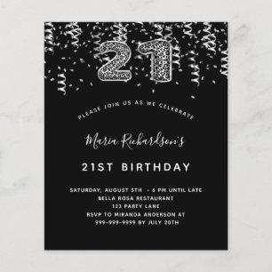 予算21th誕生日ブラックシルバーヒョウパーティー