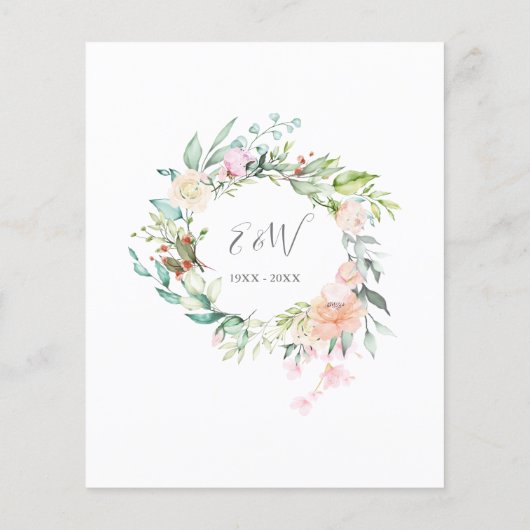 予算25周年記念ハートフローラ招待状 (裏面)