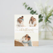 予算3フォトコラージスクリプトクリスマスホリデー シーズンポストカード (スタンド正面)