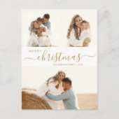 予算3フォトコラージスクリプトクリスマスホリデー シーズンポストカード (正面)