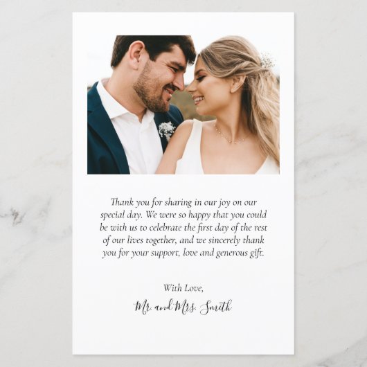 予算3フォトコラージュ結婚のサンキューカード (裏面)