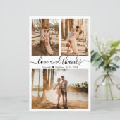 予算3フォトコラージュ結婚のサンキューカード (スタンド正面)