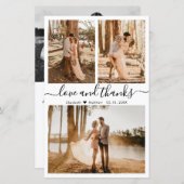 予算3フォトコラージュ結婚のサンキューカード (正面/裏面)