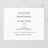 予算3モダン写真馬の保存日付招待状 (裏面)