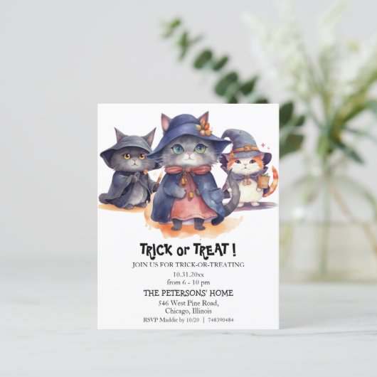 予算3リトルウィッチズトリックまたはトリート招待状 (スタンド正面)