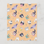 予算3リトルウィッチズトリックまたはトリート招待状 (裏面)