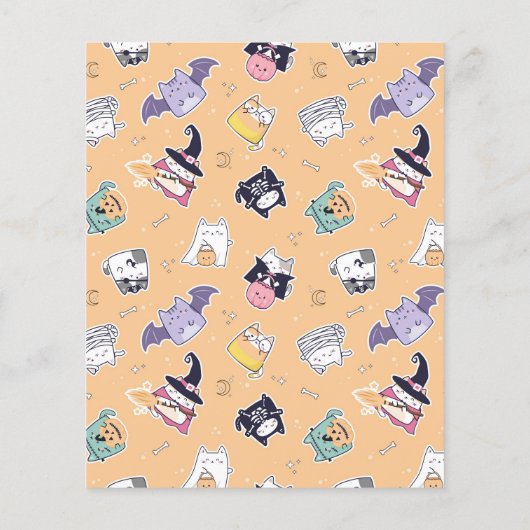 予算3リトルウィッチズトリックまたはトリート招待状 (裏面)