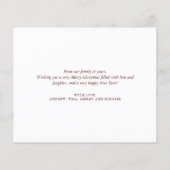 予算3写真クリスマスオーナメントホリデーカード (裏面)