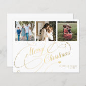 予算3写真コラージクリスマスホリデーカード (正面/裏面)