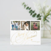 予算3写真コラージクリスマスホリデーカード (スタンド正面)