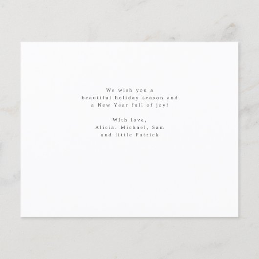 予算3写真コラージクリスマスホリデーカード (裏面)